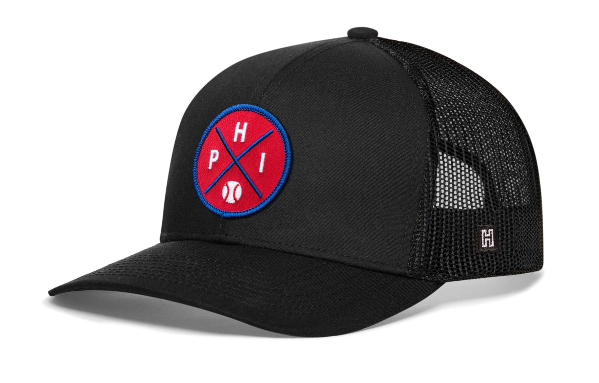 Philadelphia Trucker Hat  |  PHI X Baseball Snapback