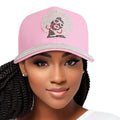 Women’s Pink Afro Rhinestone Baseball Cap – Trendy Stylish Casual Hat